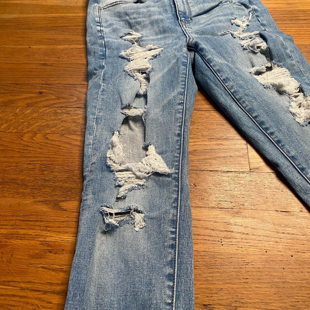 American Eagle high rise jeggings -size 8 long - Picture 4 of 7